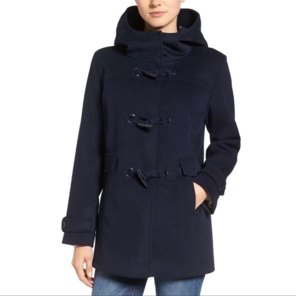 PENDLETON NWT ROSLYN WATERPROOF LAMBSWOOL BLEND HOODED TOGGLE COAT BLUE NAVY - Picture 14 of 15